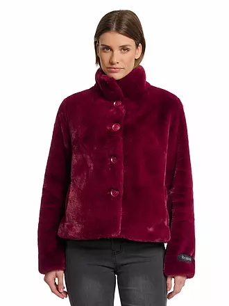RINO&PELLE | Veste aspect fourrure VIE | dunkelrot